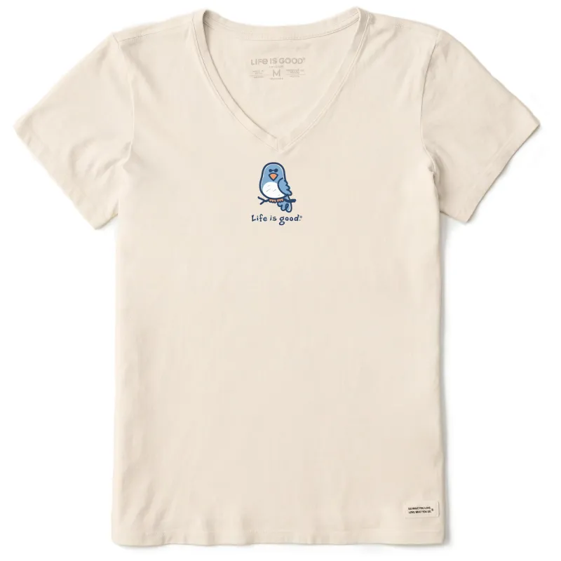 Women's Sweet Bird Short Sleeve Crusher-LITE Vee sold by Life is Good