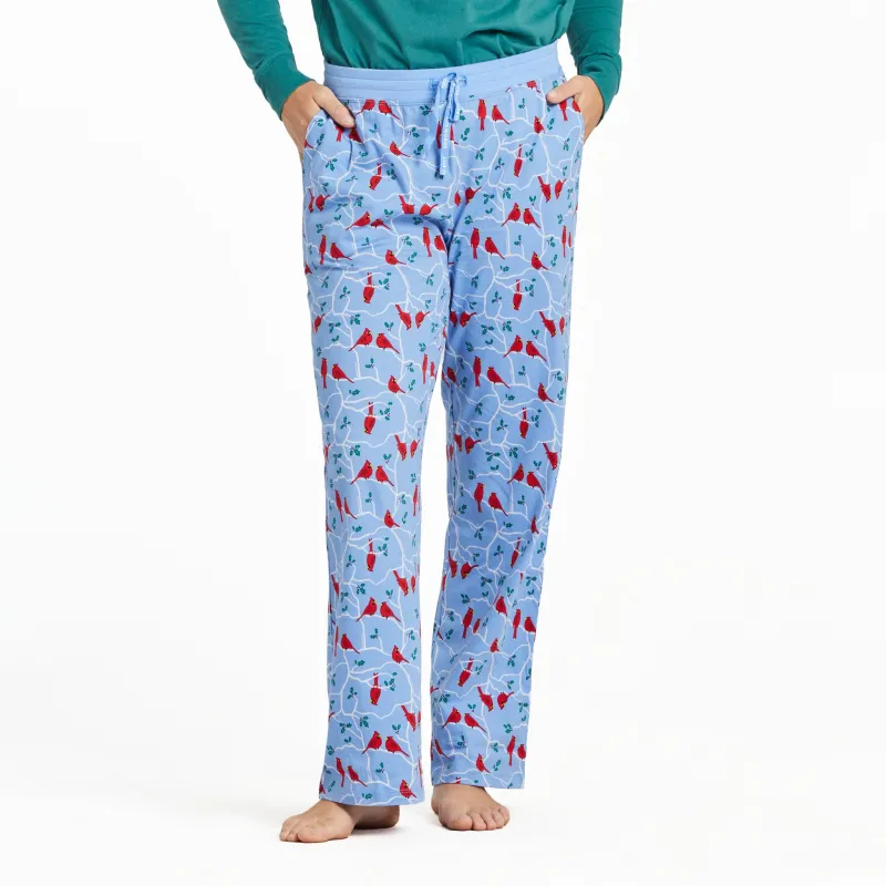 Women's Cardinal Branch Pattern Snuggle Up Sleep Pant sold by Life is Good