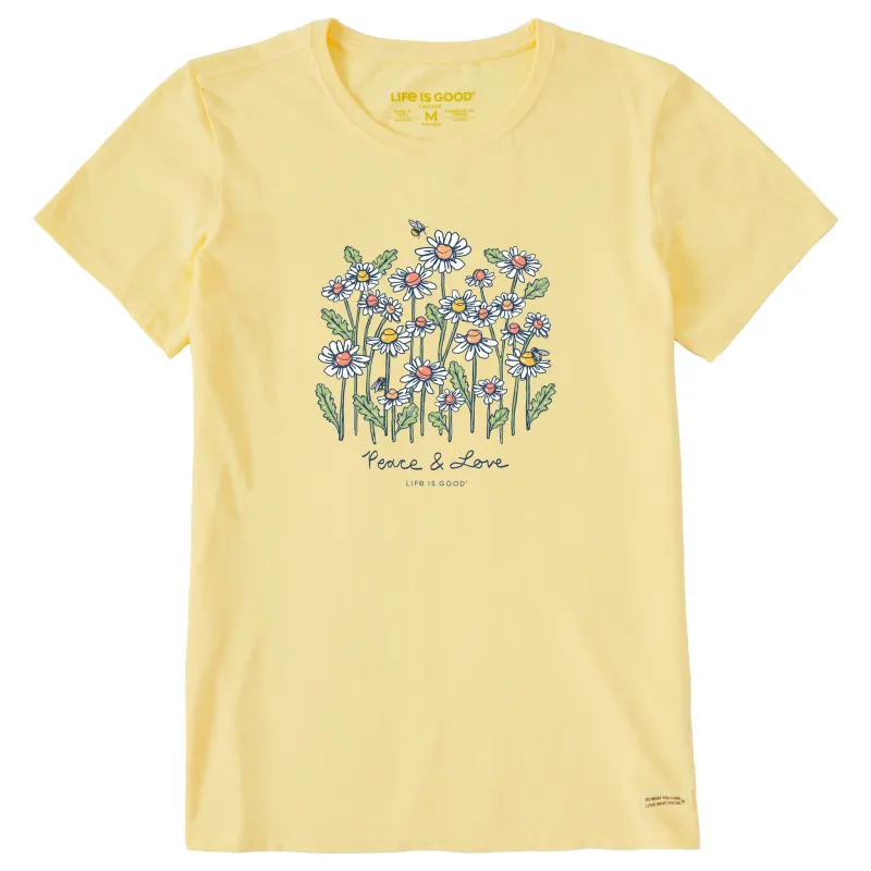 Women's Peace and Love Daisy Bee Short Sleeve Tee sold by Life is Good