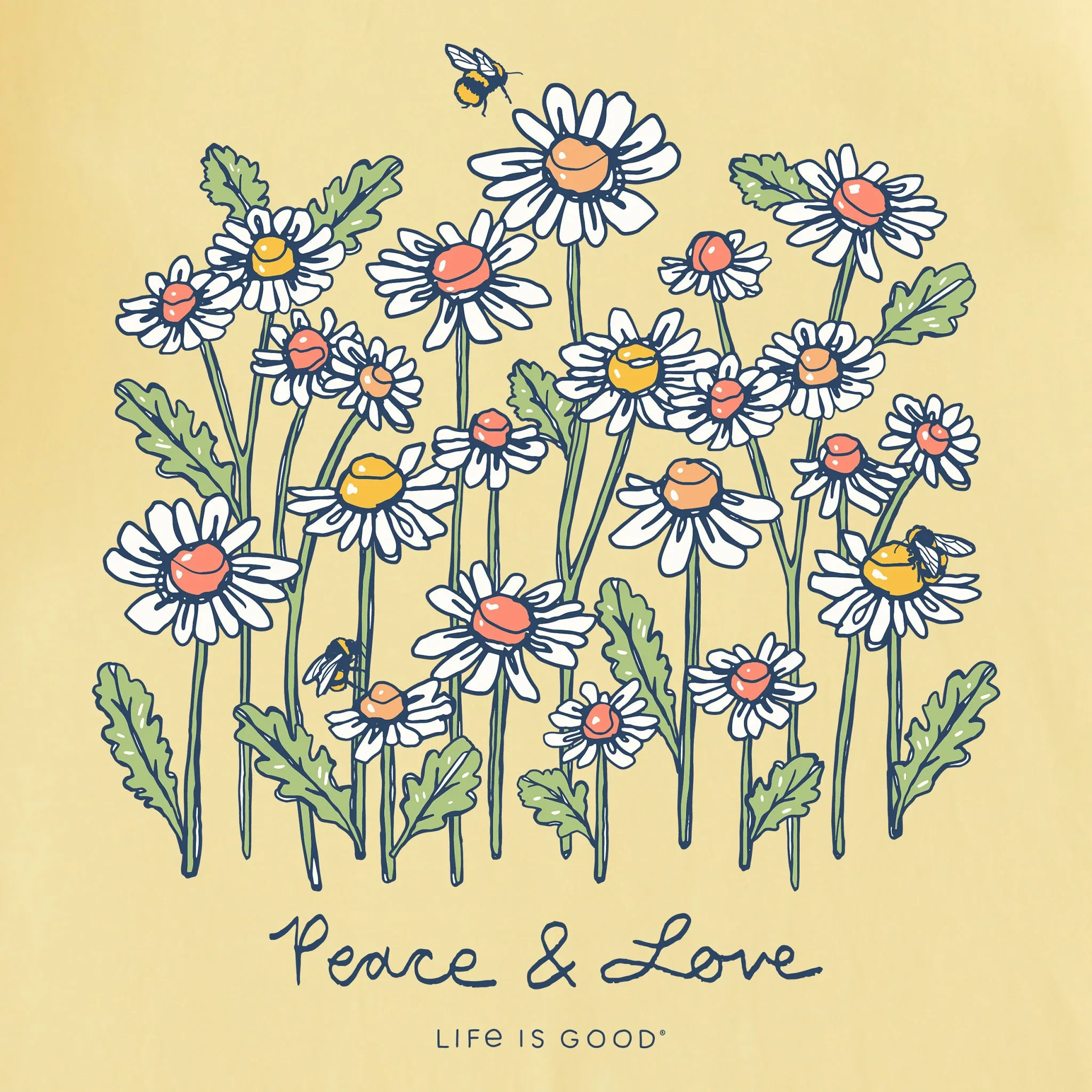Women's Peace and Love Daisy Bee Short Sleeve Tee sold by Life is Good product image thumbnail 4