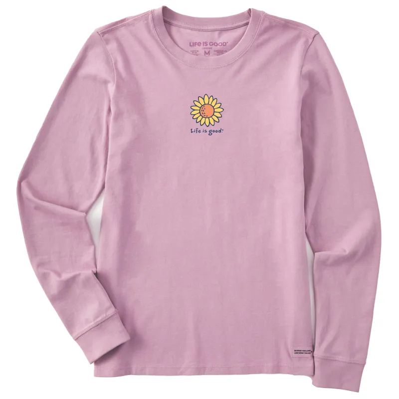 Women's Sunflower Long Sleeve Crusher Tee sold by Life is Good