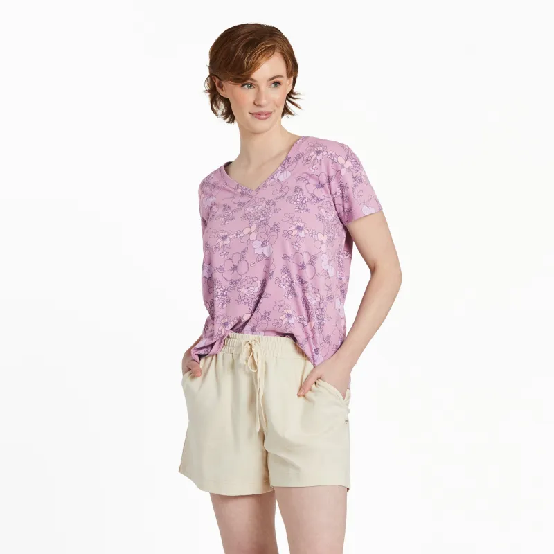 Women's Floral Garden Pattern Crusher-LITE Easy Vee sold by Life is Good