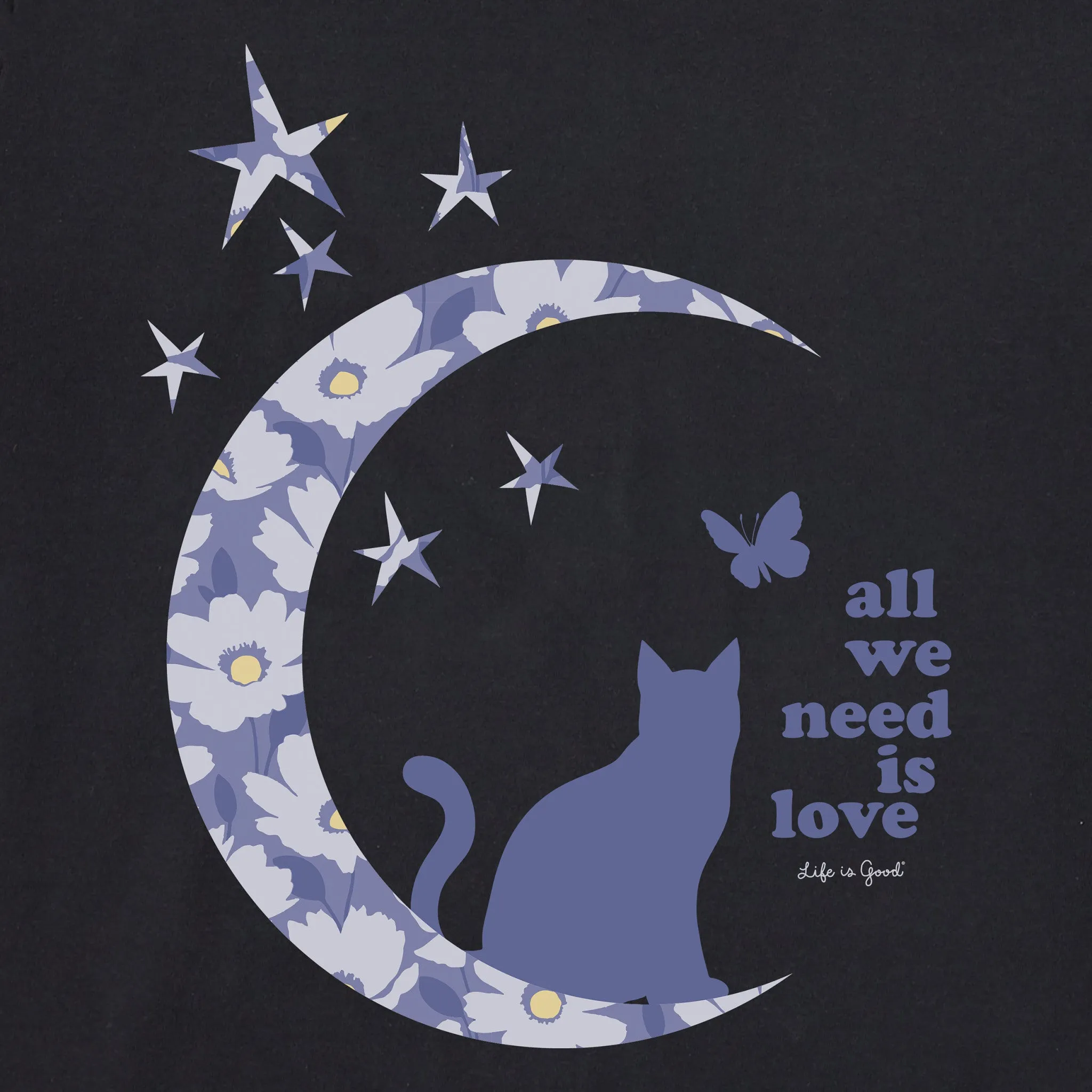 Women's Patterna Moon Cat Short Sleeve Tee sold by Life is Good product image thumbnail 2