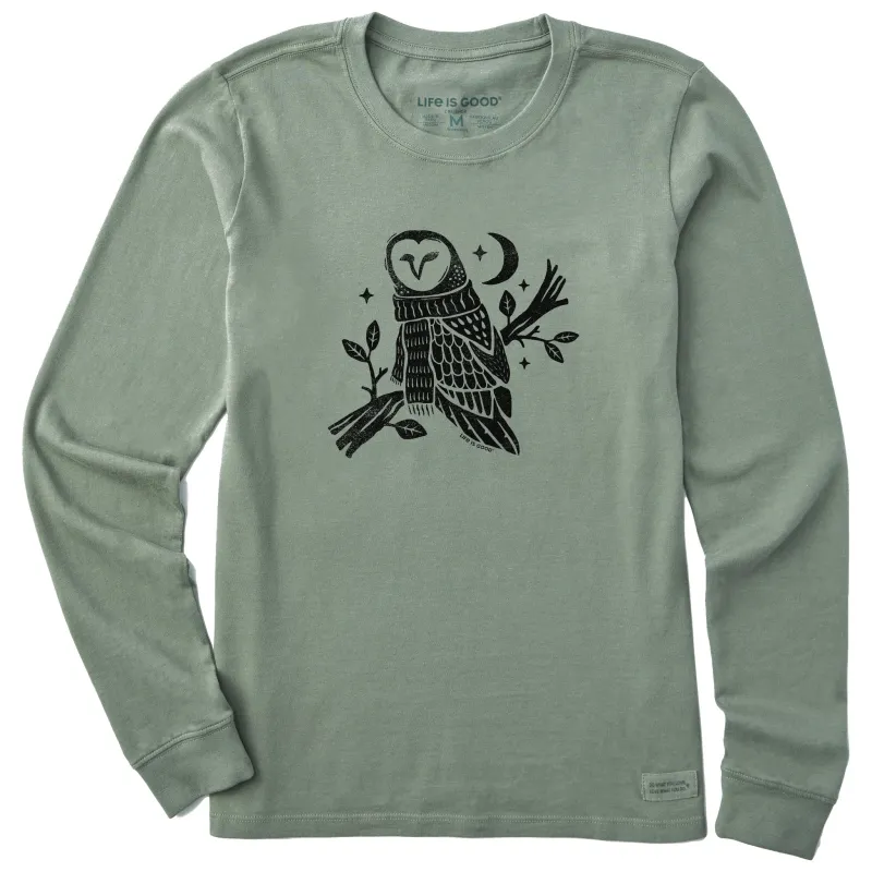 Women's Warmly Dressed Owl Long Sleeve Crusher Tee made by Life is Good