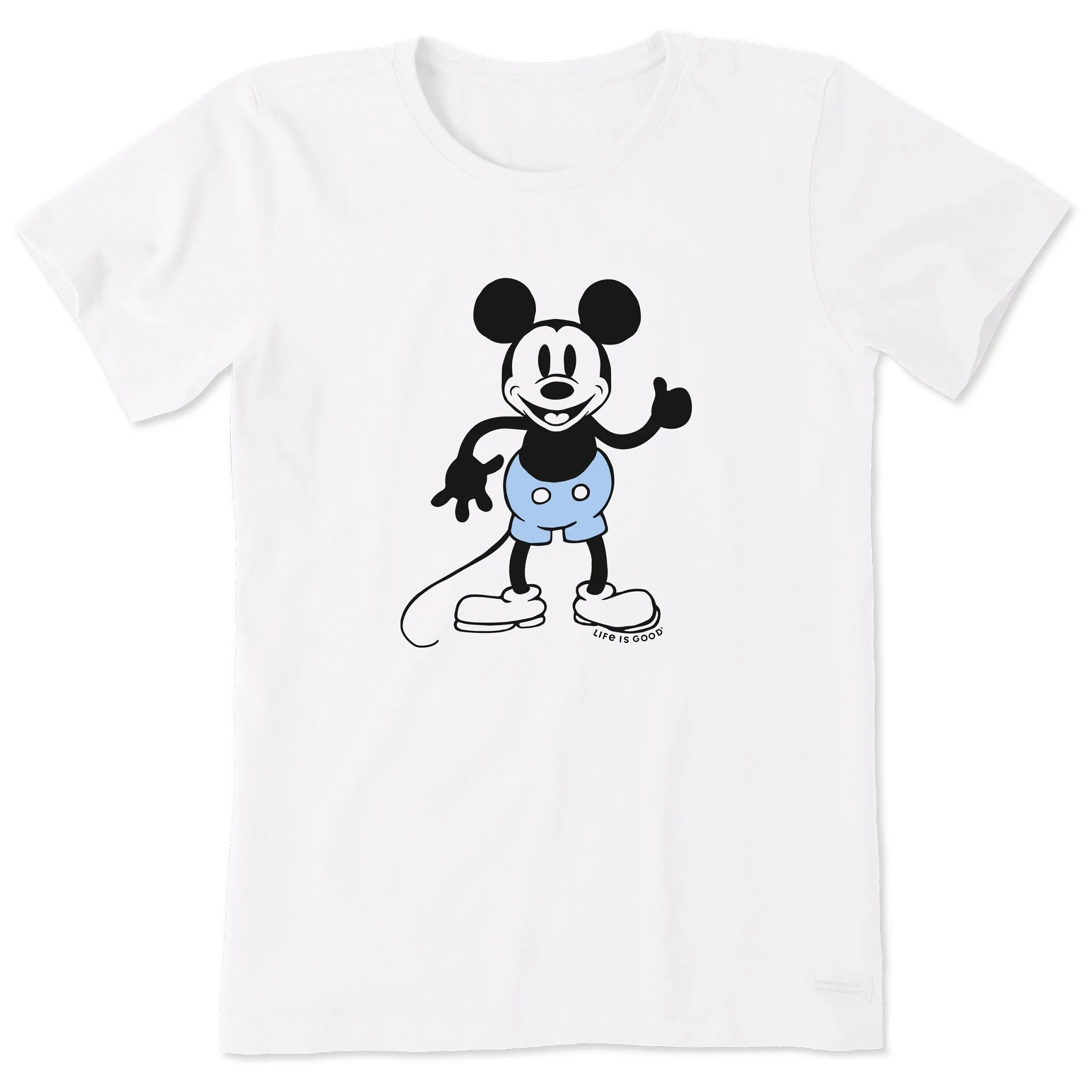 Women's Steamboat Willie Thumbs Up Short Sleeve Tee sold by Life is Good product image thumbnail 3