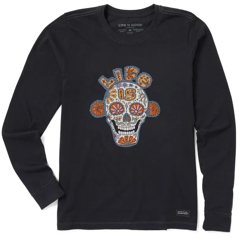 Women's Skull Long Sleeve Crusher Tee sold by Life is Good