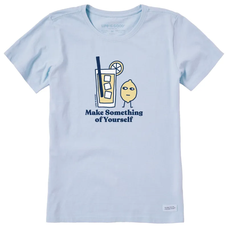 Women's Make Something of Yourself Lemonade Short Sleeve Crusher Tee sold by Life is Good