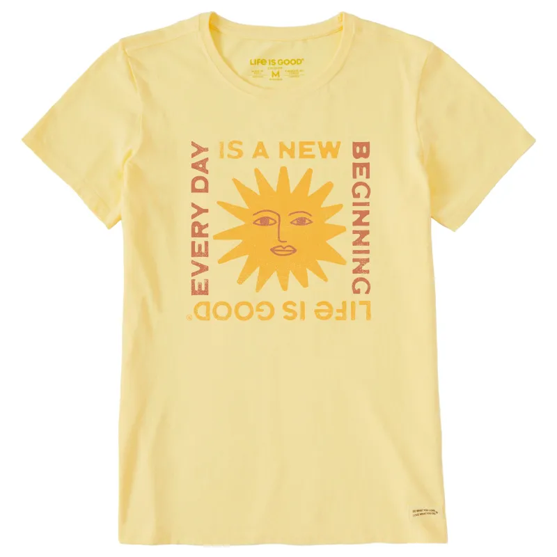Women's New Beginning Sun Short Sleeve Crusher Tee sold by Life is Good