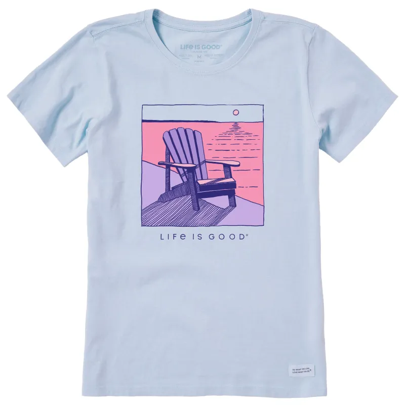 Women's Adirondack Sunset Short Sleeve Crusher Tee sold by Life is Good