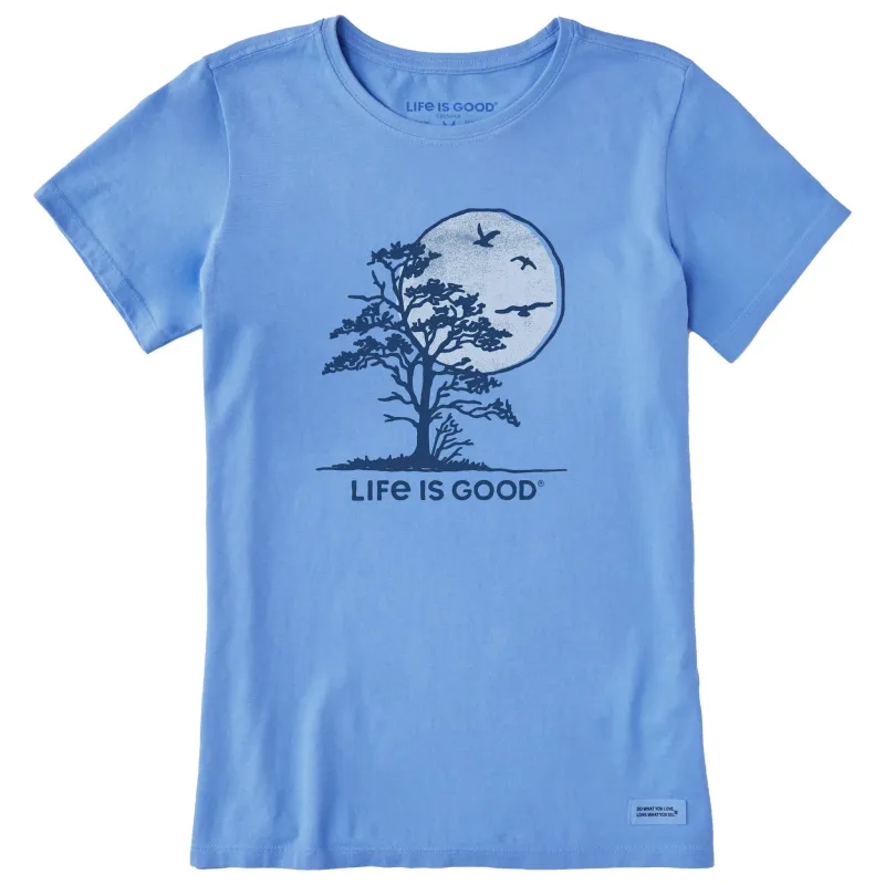 Women's Lone Tree Sunset Short Sleeve Crusher Tee sold by Life is Good