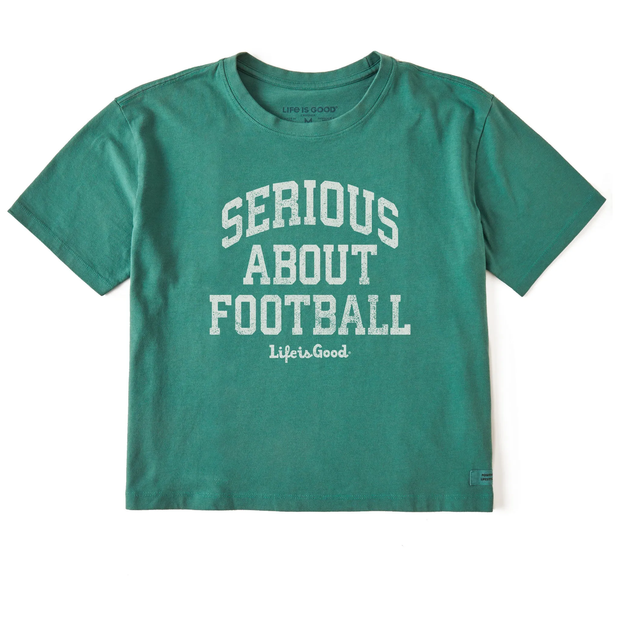 Women's Serious About Football Short Sleeve Crusher Boxy Tee sold by Life is Good product image thumbnail 3