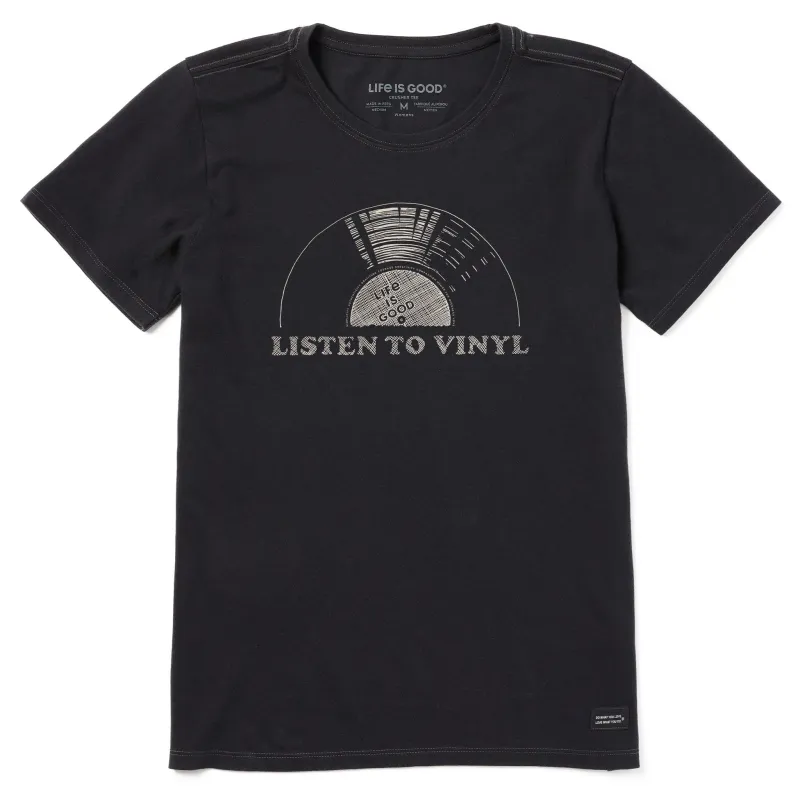 Women's Listen to Vinyl Short Sleeve Tee sold by Life is Good