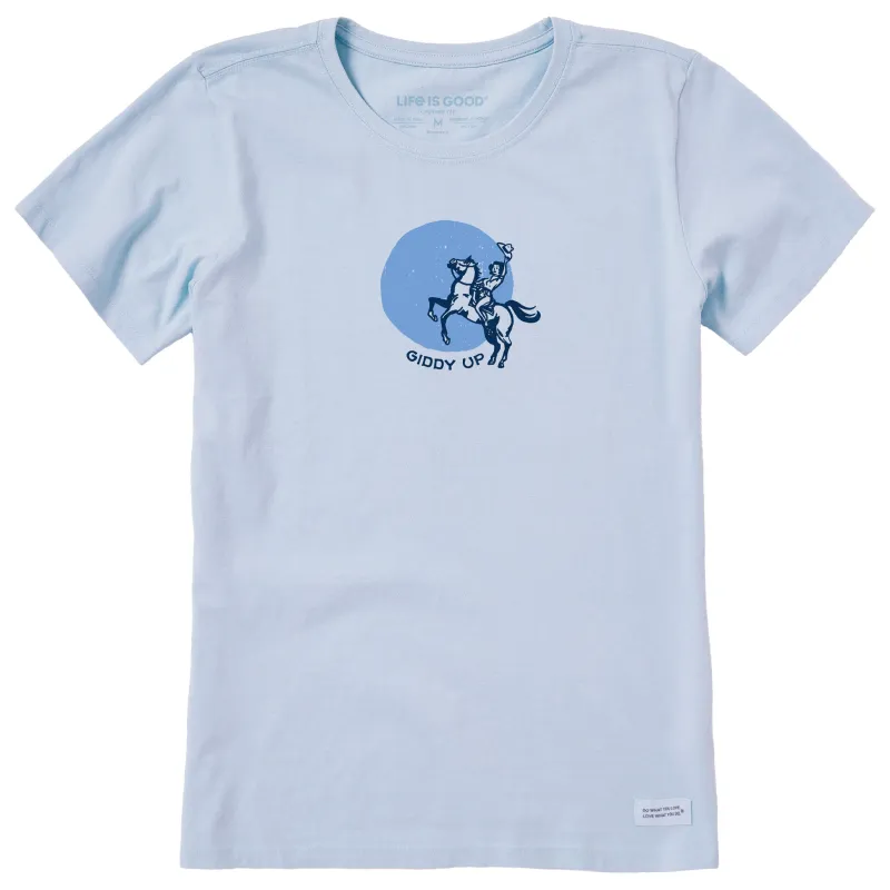 Women's Giddy Up Cowgirl Short Sleeve Crusher Tee sold by Life is Good
