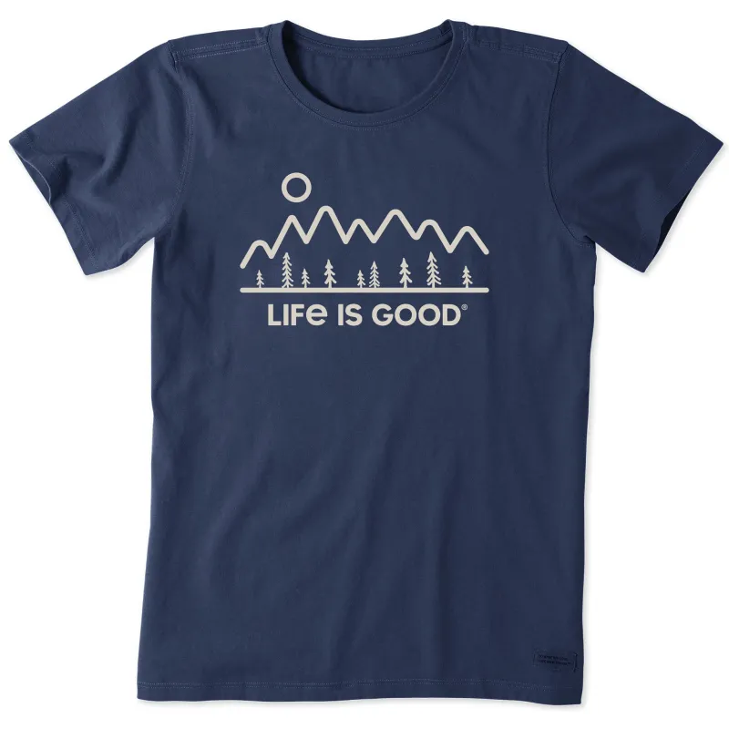 Women's Minimal Nature Landscape Short Sleeve Crusher-LITE Tee sold by Life is Good