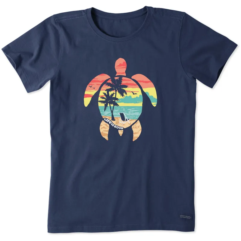 Women's Scenic Turtle Short Sleeve Crusher-LITE Tee sold by Life is Good