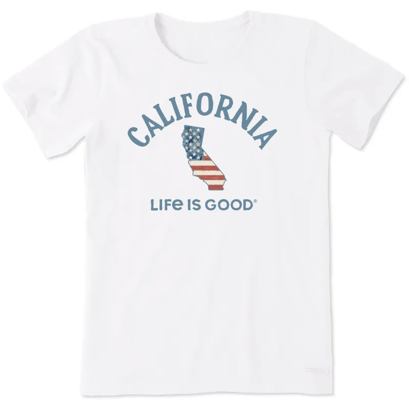 Women's California Arched Flag Short Sleeve Crusher Tee made by Life is Good