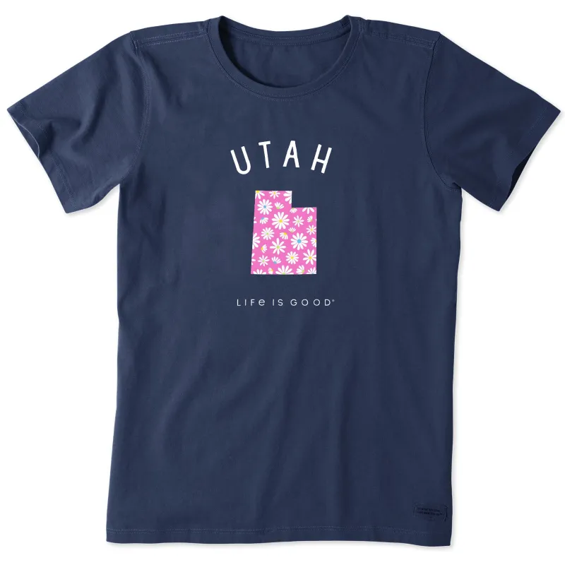 Women's Utah Daisies Short Sleeve Crusher Tee sold by Life is Good