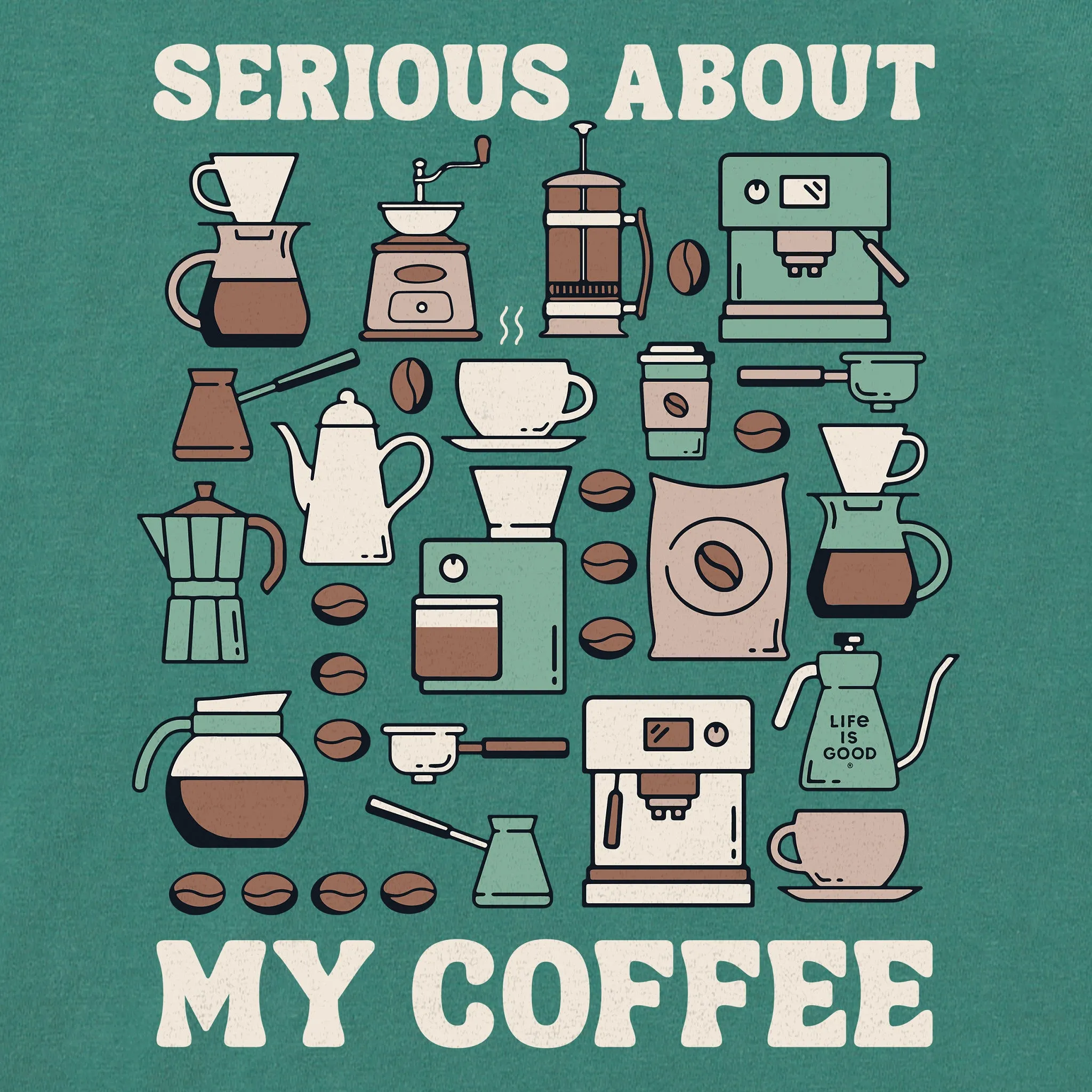 Women's Serious About My Coffee Short Sleeve Crusher Boxy Tee sold by Life is Good product image thumbnail 2