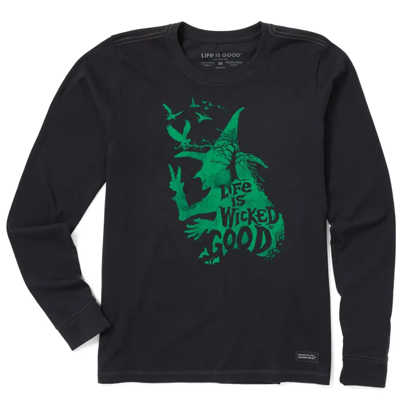 Women's Wizard of Oz Life is Wicked Good Witch Long Sleeve Crusher Tee sold by Life is Good