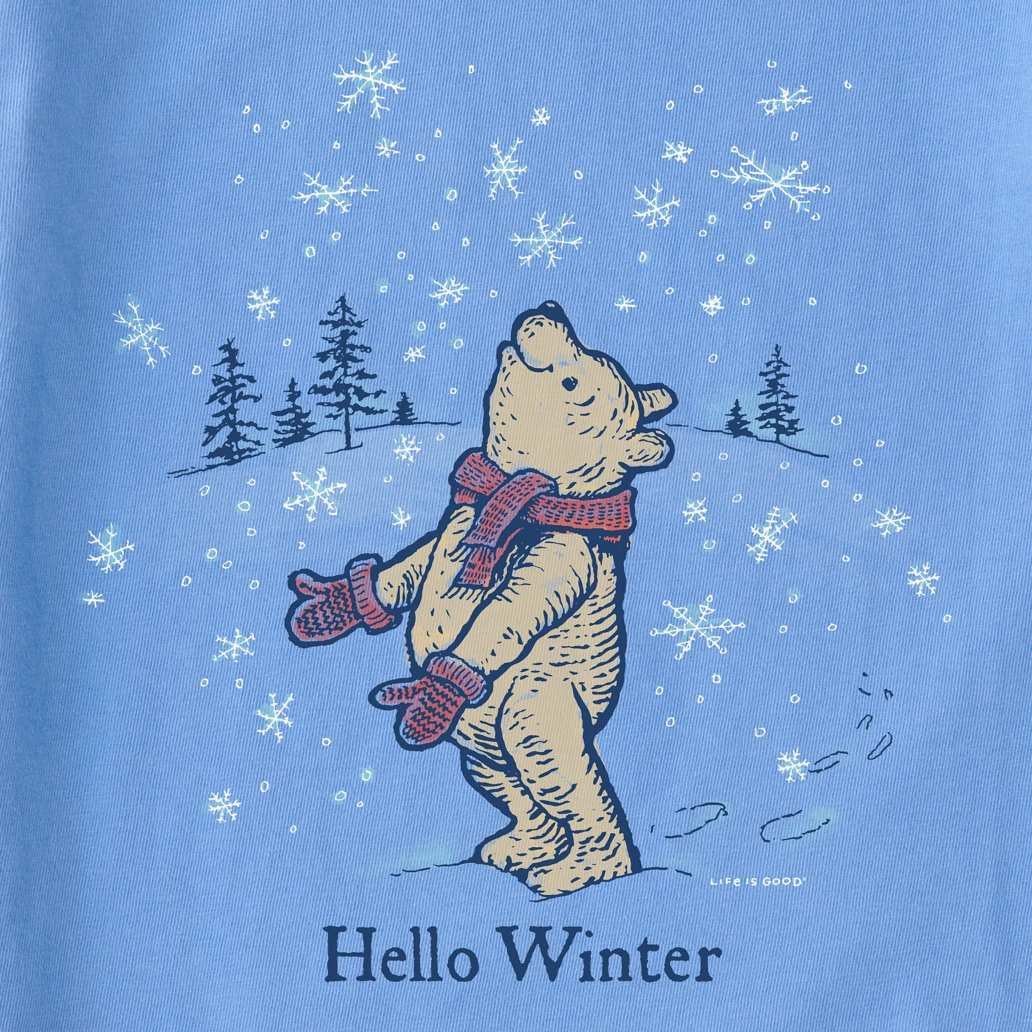 Women's Hello Winter Winnie Long Sleeve Crusher Tee sold by Life is Good product image thumbnail 2