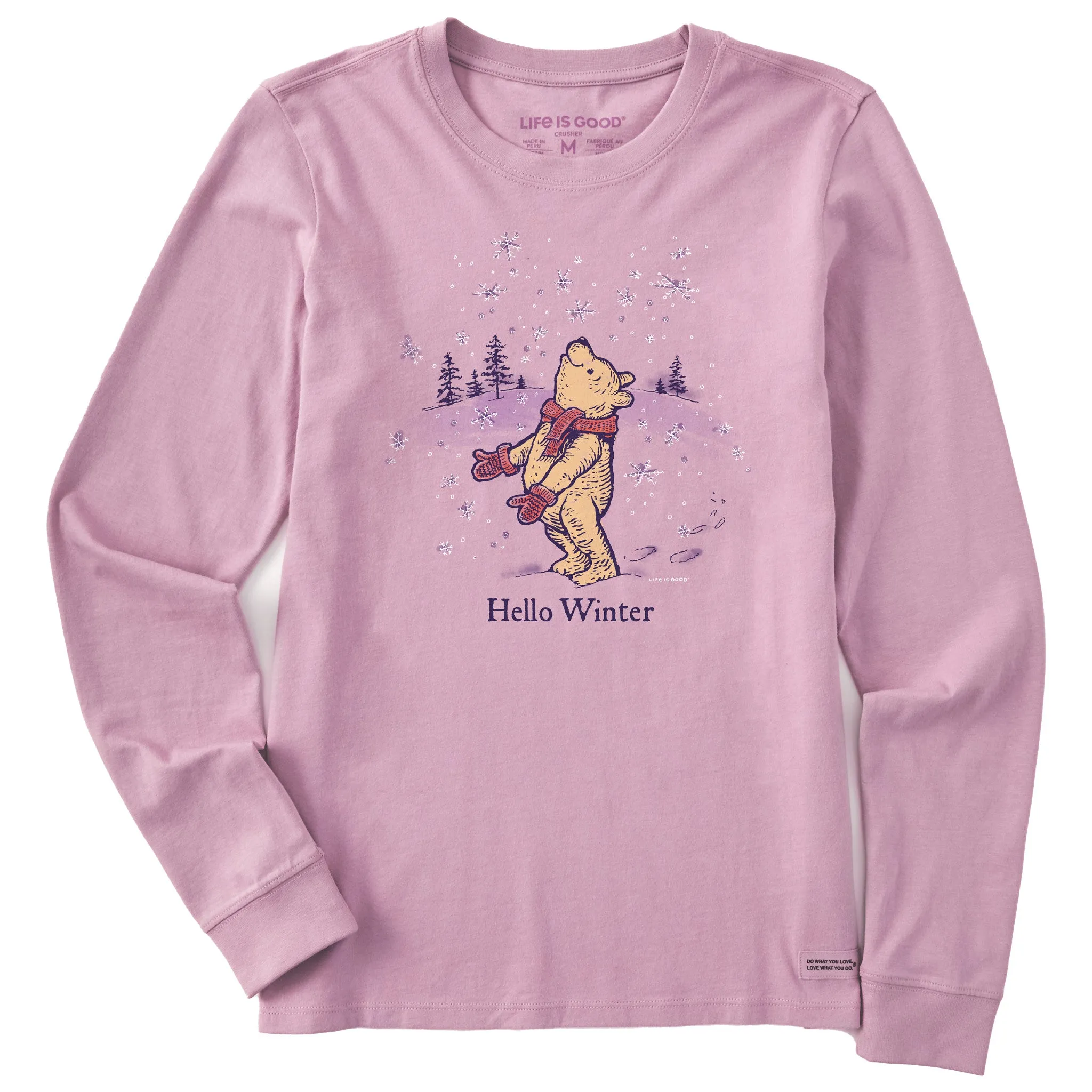 Women's Hello Winter Winnie Long Sleeve Crusher Tee sold by Life is Good product image thumbnail 5