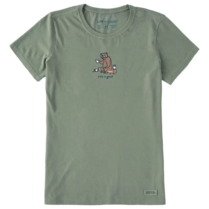 Women's Bear PB&J Short Sleeve Crusher Tee sold by Life is Good