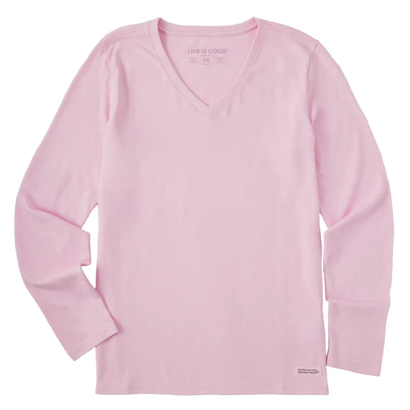 Women's Solid Long Sleeve Crusher Vee made by Life is Good