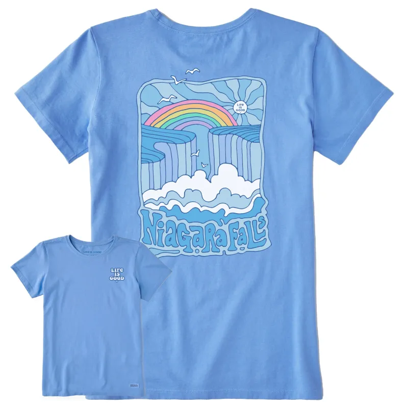 Women's Groovy Niagara Falls Short Sleeve Tee sold by Life is Good