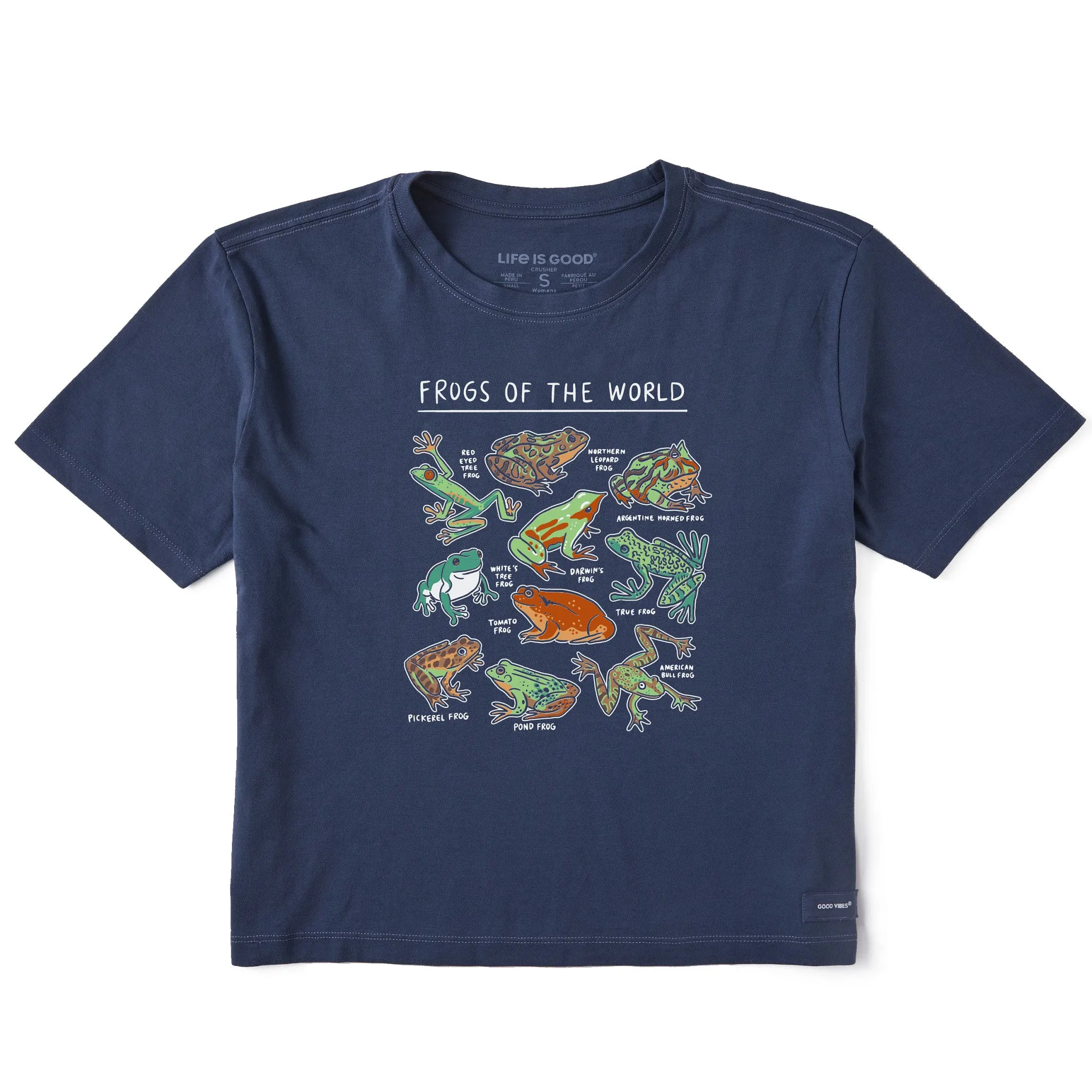 Women's Frogs of the World Short Sleeve Crusher Boxy Tee sold by Life is Good product image thumbnail 2