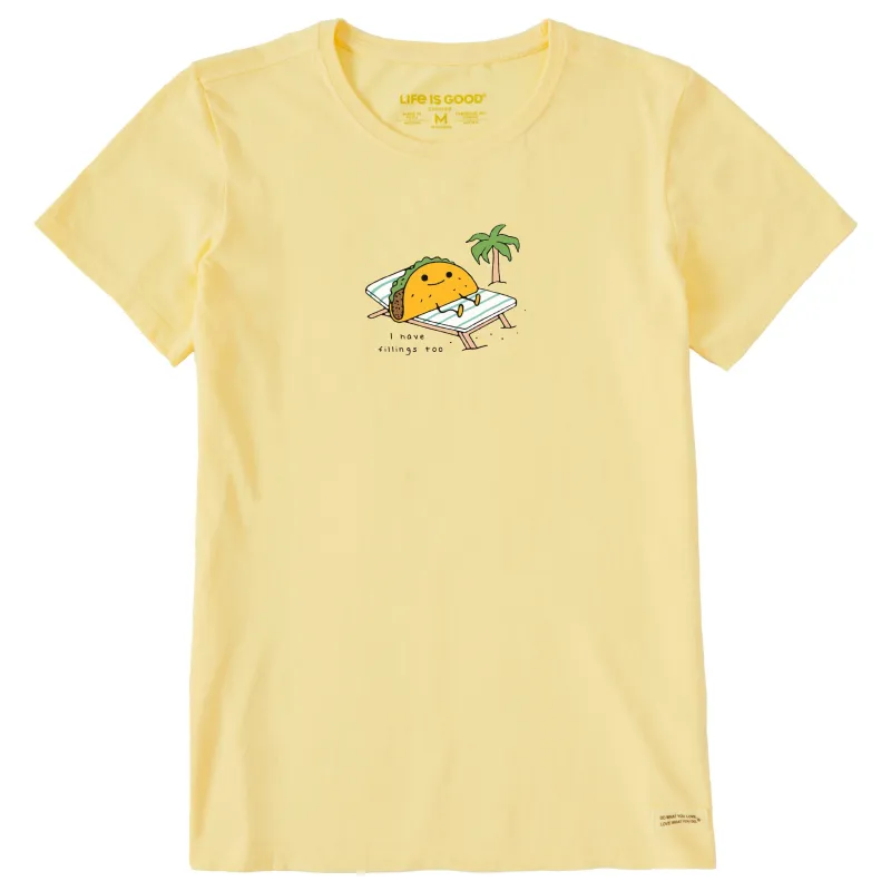 Women's Tacos have Fillings at the Beach Short Sleeve Tee sold by Life is Good