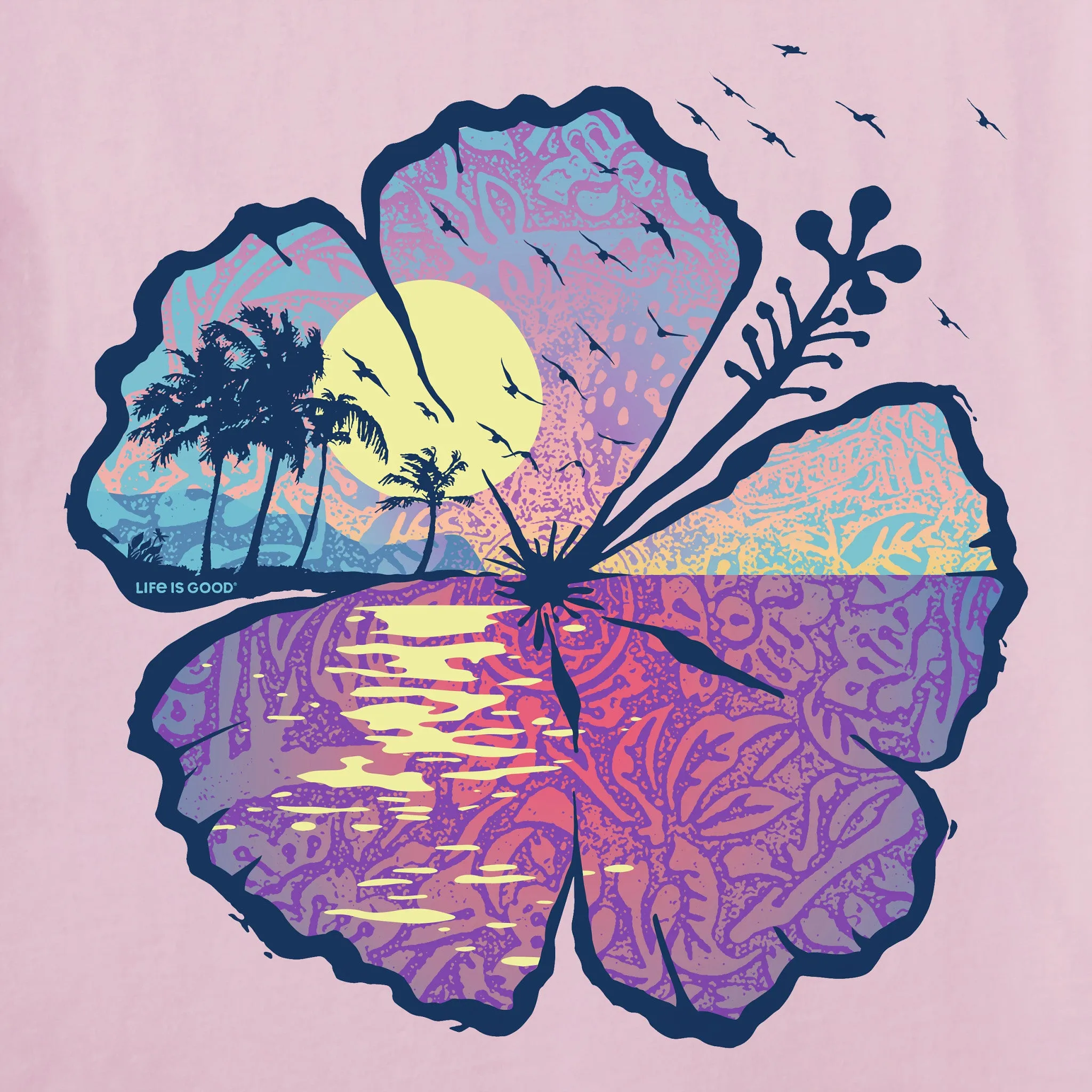 Women's Hibiscus-scape Short Sleeve Tee sold by Life is Good product image thumbnail 4