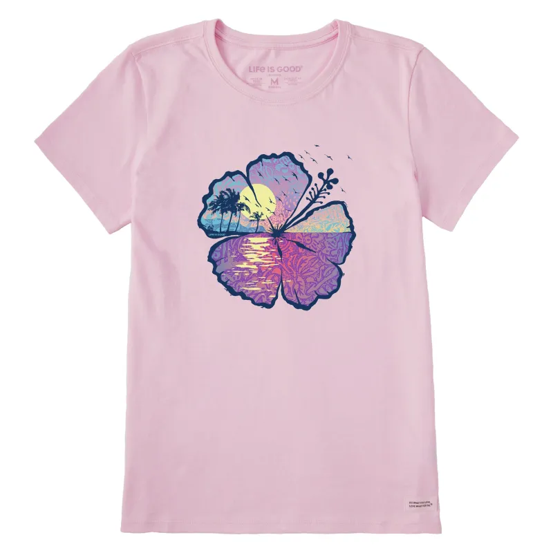 Women's Hibiscus-scape Short Sleeve Tee sold by Life is Good