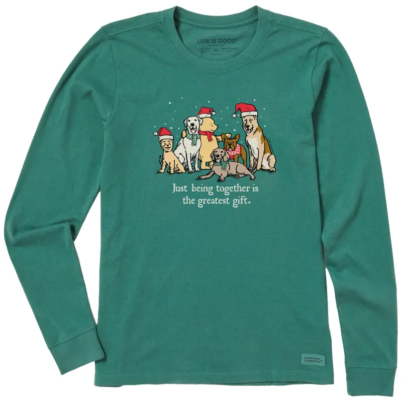 Women's Winnie & Dogs Being Together is the Greatest Gift Long Sleeve Crusher Tee sold by Life is Good