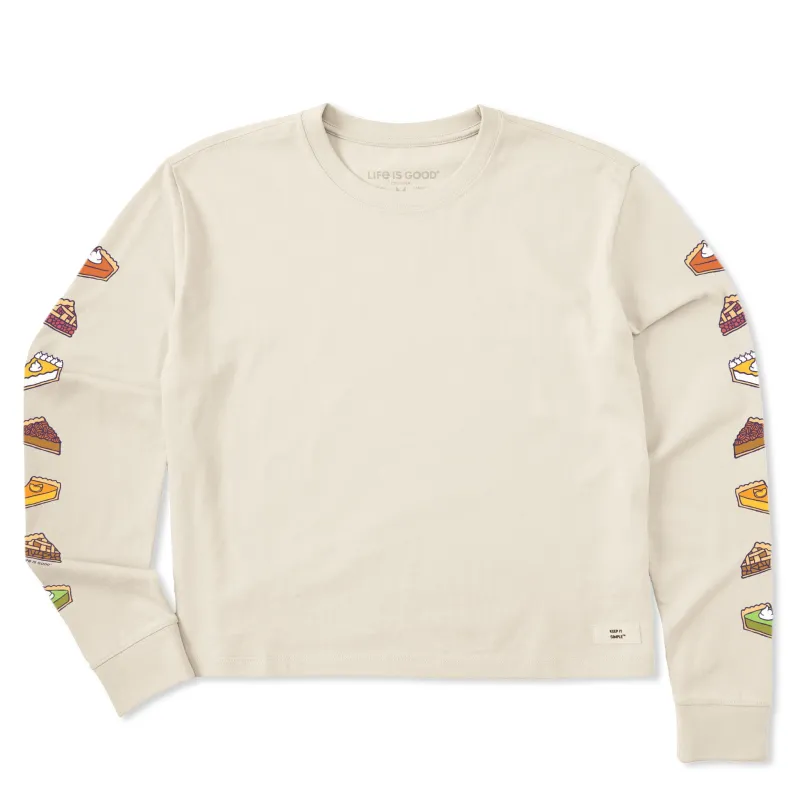 Women's Pie Party Long Sleeve Crusher Boxy Tee sold by Life is Good