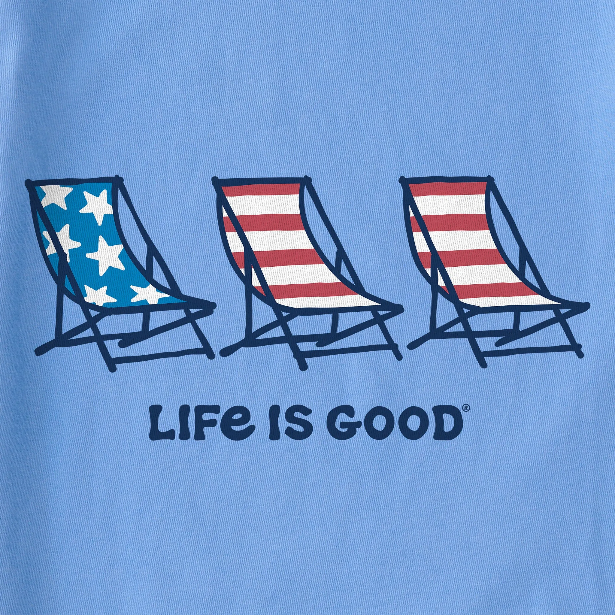Women's Flag Beach Chairs Short Sleeve Vee sold by Life is Good product image thumbnail 2