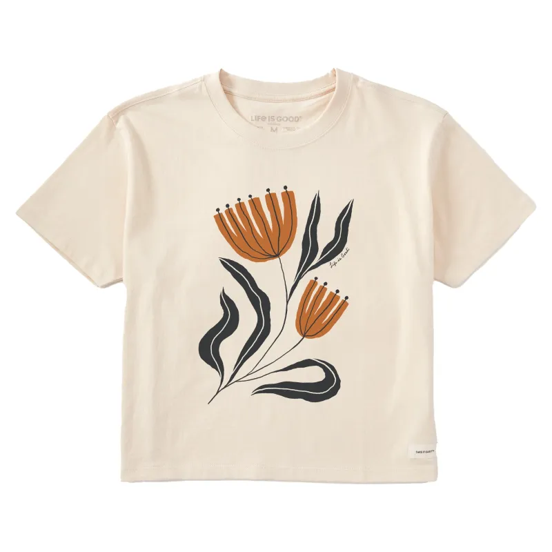 Women's Rustic Flowers Short Sleeve Crusher Boxy Tee sold by Life is Good