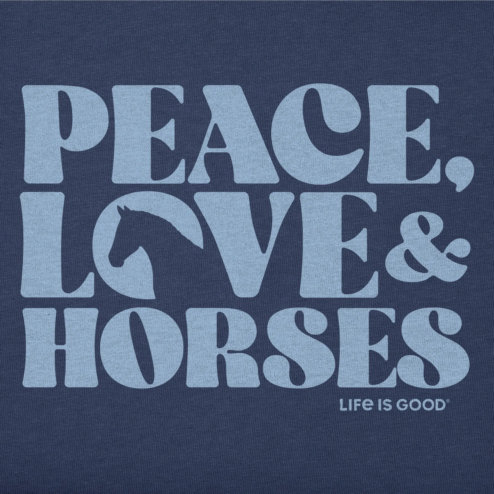 Women's Peace Love & Horses Short Sleeve Tee sold by Life is Good product image thumbnail 4