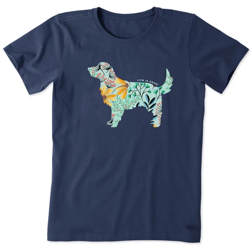 Women's Wildflower Dog Tee sold by Life is Good