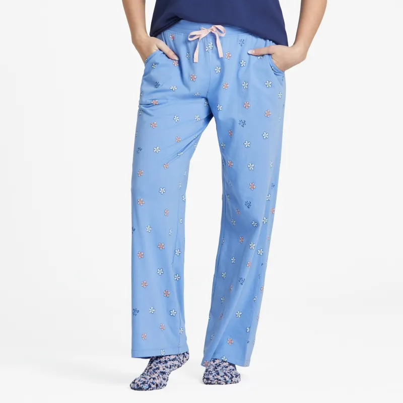Women's Flowers Pattern Snuggle Up Sleep Pant sold by Life is Good