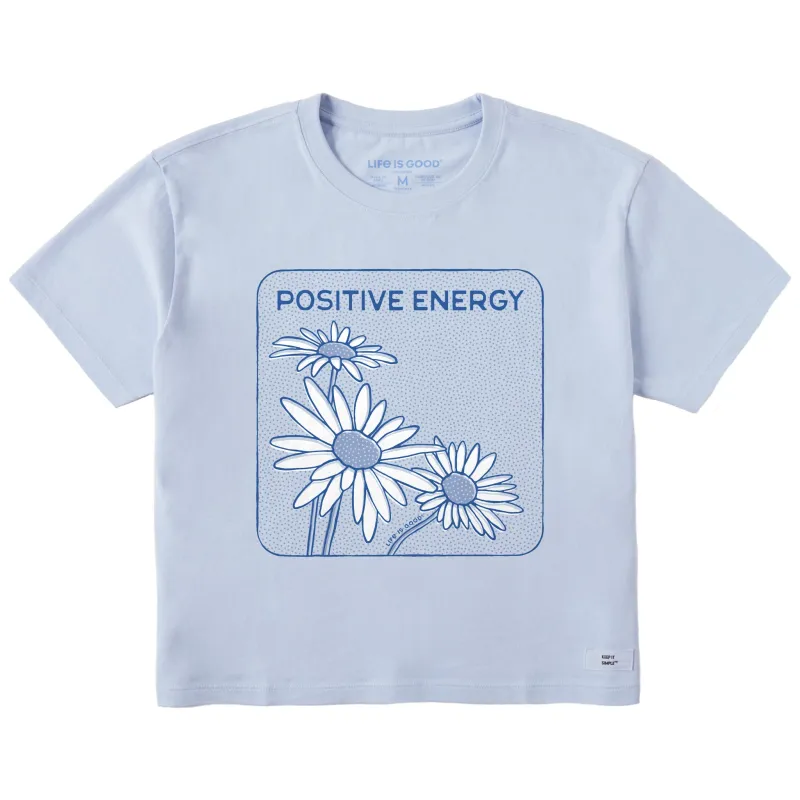 Women's Positive Energy Daisies Short Sleeve Crusher Boxy Tee sold by Life is Good