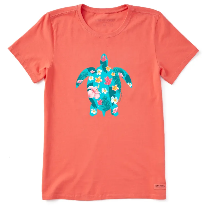 Women's Turtle Flowers Short Sleeve Tee made by Life is Good