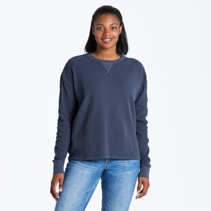 Women's Solid Long Sleeve Thermal Tee sold by Life is Good