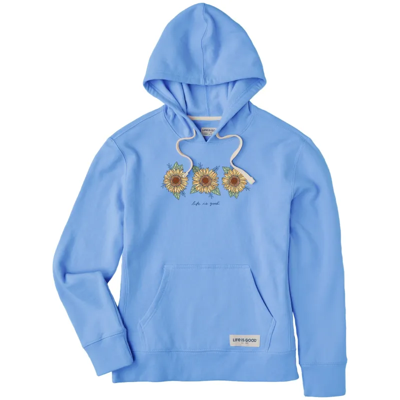 Women's 3 Sunflowers Simply True Fleece Hoodie sold by Life is Good