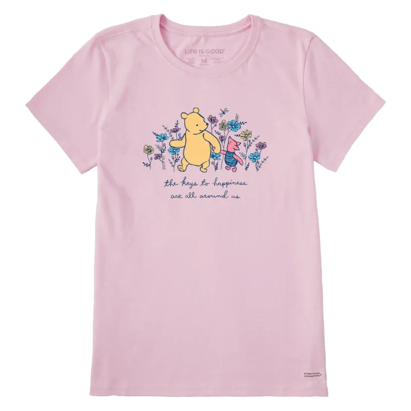 Women's Winnie & P Happiness Flowers Short Sleeve Tee sold by Life is Good