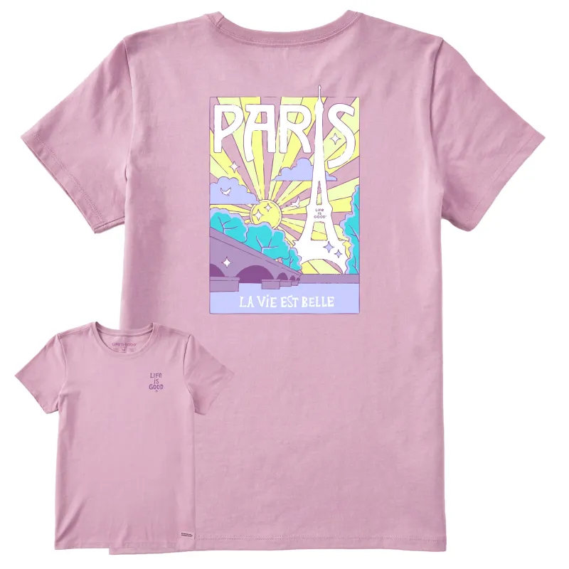 Women's La Via Est Belle Paris Short Sleeve Tee sold by Life is Good