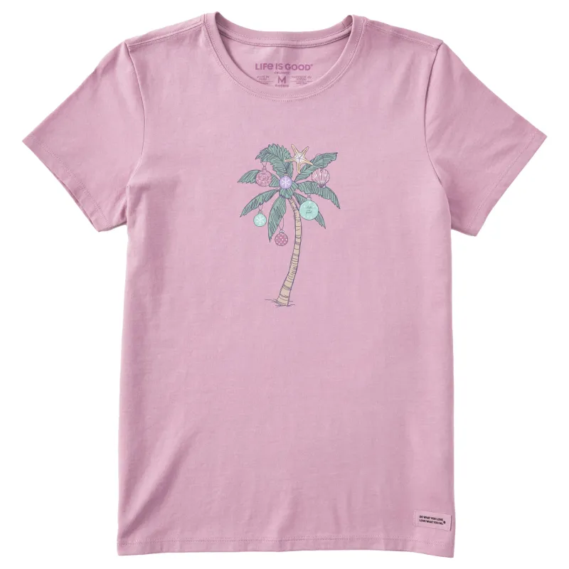 Women's Xmas Ornament Palm Tree Short Sleeve Crusher Tee sold by Life is Good
