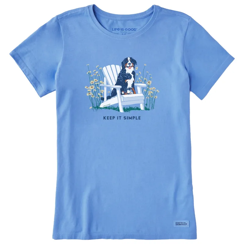 Women's Adirondack Bernese Keep it Simple Short Sleeve Tee sold by Life is Good