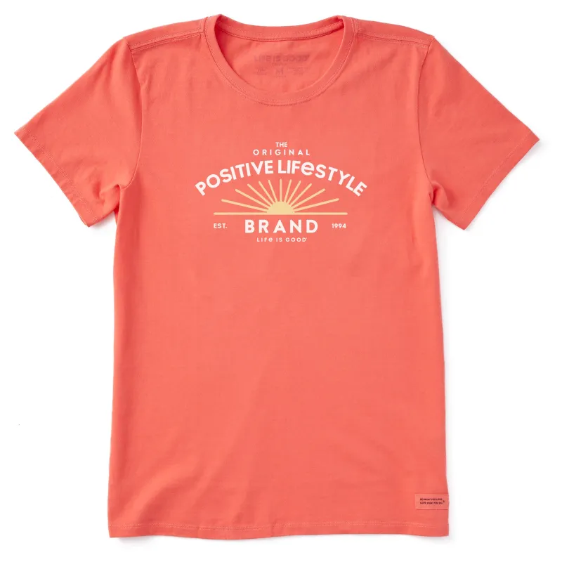 Women's Crafty Positive Lifestyle Sun Short Sleeve Crusher Tee sold by Life is Good