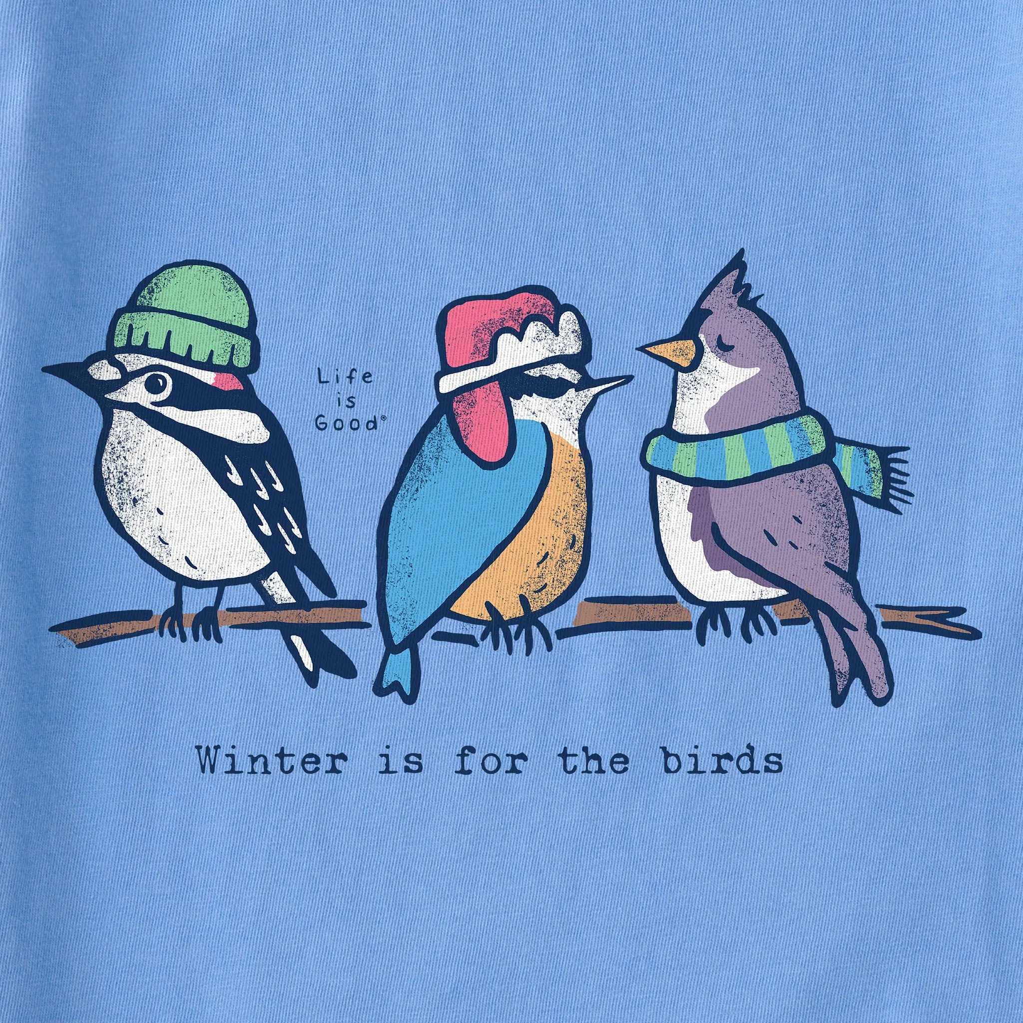 Women's Birds Winter is for the Birds Long Sleeve Crusher Tee sold by Life is Good product image thumbnail 2