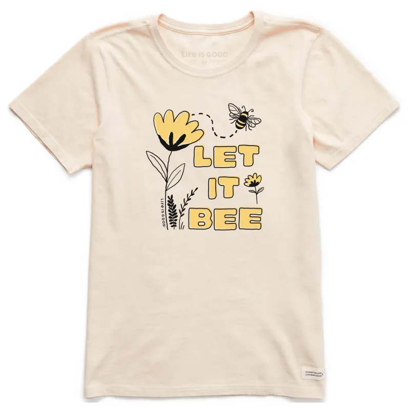 Women's Let it Bee Flowers Short Sleeve Crusher Tee sold by Life is Good